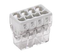 Kopp 33346416 WAGO Compact Junction Terminal 8 Wire Clamps Grey 0.5 - 2.5 mm² Pack of 10, Clear/Grey