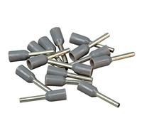 Kopp 354408091 Ferrules Galvanised with Plastic Collar 0.75 mm², Grey - Pack of 100