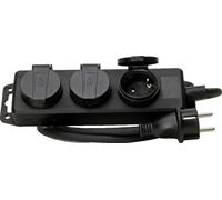 Kopp 3V Centa Cord Central Black IP44 Cover With 1.4M Cord - 223003044 [5 Pieces]
