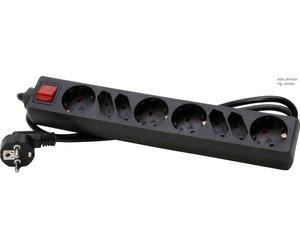 KOPP 4+4-V Plug A with 1.4m Black Euro SH Switch Cord - 129505006 [10 Pieces]