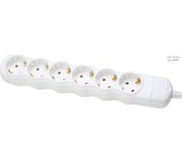 Kopp 6-Outlet White Socket Strip Without Cord - 129401009 [5 Pieces]