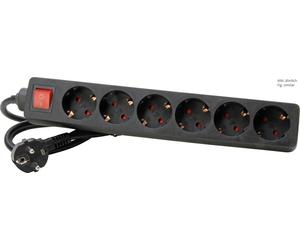 Kopp 6V Switched Power Strip With 1.4m Cord Black - 120915006 [10 Pieces]