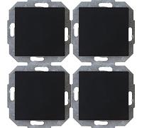 Kopp Athenis 589650058 Professional Pack of 4 Universal Switches IP20 Matte Surface Black