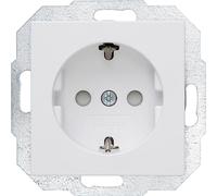 Kopp Athenis 940032084 Protective Contact Socket, 1-Way with Touch Protection, 16 A, 250 V~, IP20, Arctic White, Matte Surface