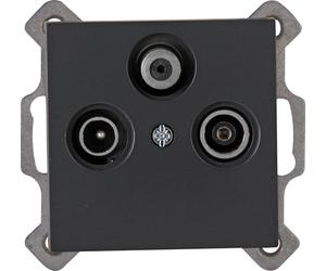 Kopp Athenis 941315083 Antenna Socket 3-Way TV/RF/Satellite Anthracite Pack of 1