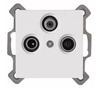 Kopp Athenis 941329084 Antenna Socket 3-Way TV/RF/SAT Pure White