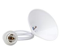 Kopp Cord Pendant for Lampshades, 11 cm Ceiling Canopy with Strain Relief and Approx. 217001049 55 cm Cable H03VV-F2 x 0.75 mm2 Insulated Socket E14 with Umbrella Support Ring White