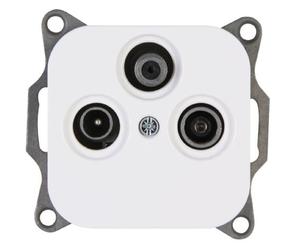 Kopp Danube 118202006 Antenna Socket TV/RF/SAT, 3-Way
