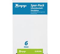 Kopp Earthing Europa 117901050 Contact Sockets with Increased Touch Protection, Pack of 6, Cream, Profipack 6 Stück mit BS