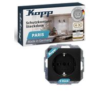 Kopp Einsatz Steckdose Paris black (matt) 920750014