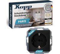 Kopp Einsatz Steckdose Paris black (matt) 920750014