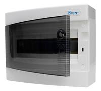 Kopp Flush-mounted Fuse Box with Door Single-Row for 12 Poles, 1 Pair Grey/Black, 350911047