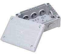 Kopp Junction Box Surface-Mounted Wet Room 102 x 152 x 65 mm IP66 Connection Box with 10 Cable Inlets M25, Grey, 351012047