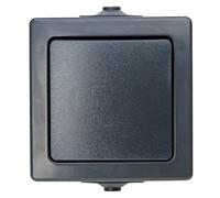 Kopp Nautic 565715005 Cross Switch Surface-Mounted for Wet Rooms 250 V (10 A), IP44, Anthracite
