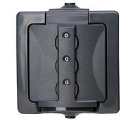 Kopp Nautic 955015016 Protective Contact Socket with Combination Lock, Surface-Mounted for Wet Rooms, IP 44, Anthracite, 16A, 250V/AC