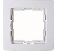 Kopp Paris 1-Way Cover Frame in Arctic White, 83 x 83 x 9.5 mm, Frame for Sockets and Switches, Stylish Plastic Socket Frame, High-Quality Light Switch Frame