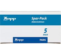 Kopp Paris 2-Way Cover Frame in Matte Black - Pack of 5-8.3 x 15.4 cm - Frame for Sockets & Switches - Stylish Plastic Socket Frame Light Switch Frame