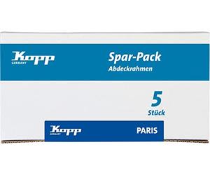 Kopp Paris 2-Way Cover Frame in Matte Black - Pack of 5-8.3 x 15.4 cm - Frame for Sockets & Switches - Stylish Plastic Socket Frame Light Switch Frame
