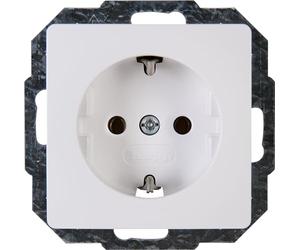 Kopp Paris 923502087 Protective Contact Socket, 1-Way, 16 A, 250 V~, IP20, Arctic White