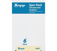 Kopp Rivo 945117052 Professional Pack of 6 Earthing Contact Sockets with Increased Touch Protection