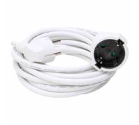 KOPP SB Extension Power Cable 5 m 3x1.5 mm² White Schuko Socket Extension