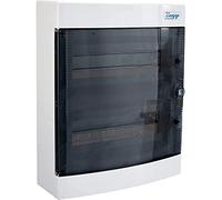 Kopp Surface-Mounted Distribution Box with Door 2 Rows for 24 Poles, Pack of 1, Grey/Black, 350912048