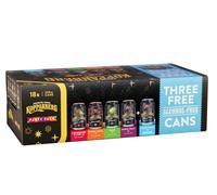 Kopparberg 18x330ml Party Pack of Premium Cider 3x Strawberry & Lime, 3x Spiced Apple, 3x Pear, 6x Mixed Fruit and 3 alcohol free Mixed Fruit 330ml cans