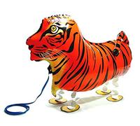 Kopper-24 Airwalker Balloon Tiger - Running Animal Balloon Helium Walking Foil Balloon Decoration for Children Birthday Party Wedding Children Gift JGA Decoration Animal Balloons Running