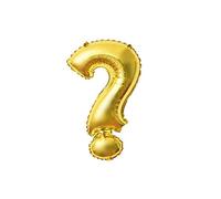 Kopper-24 Foil Balloons Letters Gold - 40/80/100 cm - for Birthday Wedding Party Decoration Happy Birthday JGA Gift Balloon Graduation ABI Large XXL Small Mini (Question Mark 40 cm)