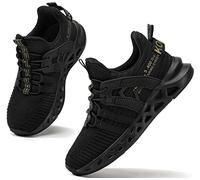 koppu Boys Girls Boys Running Shoes Elementary School Sport Shoes Spring Autumn Casual Shoes, Black 4, 1.5 Big Kid