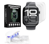 Kopration Screen Protector for Apple Watch Series 10 42mm,Tempered Glass Curved Full Coverage Watch Screen Protector, Bubble Free Screen Protector for iWatch 10 42mm (3 Pack)