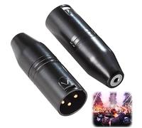Koprek 2-Pack 3.5mm TRS to XLR Male Adapter - Professional Stereo Audio Converter for Rode Mics, Camcorders & Mixers - Durable Mini-Jack to 3-Pin XLR Cable
