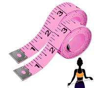 Koprek 2 Pack Pink Tape Measure, Metric Scales and Dual-Scale Standard, Versatile Fabric Tapes Measure, Flexible Soft Tape Measures, 60 Inch/150cm Body Measuring Tape for Sewing & Crafts