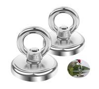 Koprek 2 Pack Round Neodymium Fishing Magnets,Heavy Duty Fishing Magnet, 0-33kg Strong Rare Earth Magnets, 32mm Diameter for F-ishing, Hanging, and Recovery