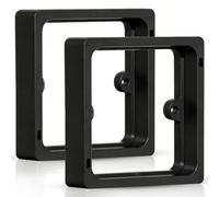 Koprek 2 Pcs 20mm Black Single Socket Spacers, Switch Spacers, Quick Easy Install, Sockets Back Box Extenders, for 1-Gang UK Light Switches or Sockets