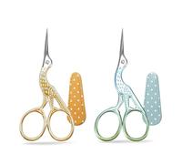 Koprek 2 Pcs Embroidery Scissor, Sewing Scissors Set with Protective Cover, Portable Small Stainless Steel Sewing Scissors, Suitable for Sewing, Embroidery, Needlework, DIY Handicrafts