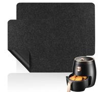 Koprek 2 Pcs Heat Resistant Mat for Air Fryer, 44x30cm Heat Protector Mat, Heat Proof Mat Silicone Mats for Worktops, Suitable for Air Fryers, Coffee Makers, Microwave Ovens, Toasters and More
