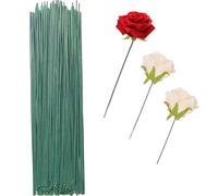 Koprek 80 Pcs Floral Wire Stems, Green Florist Wire Floristry Wires, Cake Decorating & DIY Projects, Suitable for Artificial Flower Making, Handicrafts, Flowers Decoration(2mm x 30cm)
