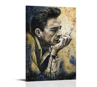 KOPTEW Johnny Cash Rock Singer Poster Decorative Painting Canvas Wall Art Living Room Poster Bedroom Painting Wall Art Picture Print Modern Family Room Decor 16 x 24 Inches (40 x 60 cm)