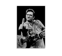 KOPTEW Johnny Cash Rock Singer Poster Decorative Painting Canvas Wall Art Living Room Poster Bedroom Painting Wall Art Picture Print Modern Family Room Decor 12 x 18 Inches (30 x 45 cm)