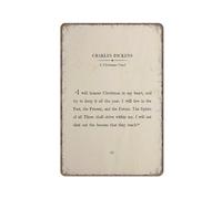 KOPUTE A Christmas Carol Printable Quote,Christmas Poster,Book Page Print,Holiday Wall Decor,Vintage Book Page,Retro Metal Poster Wall Art Kitchen Garden Farm Home Decoration,tin sign 20X30cm