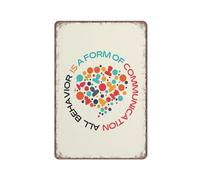 KOPUTE All Behavior Is Communication Poster,Neurodiversity Art,Autism Awareness Print,Speech Language, Retro Metal Poster Wall Art Kitchen Garden Farm Home Decoration,tin sign 30X40cm