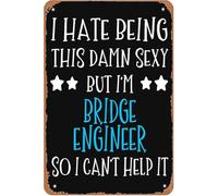 KOPUTE Bridge Engineer So I Can T Help It Sign Wall Decor Art Poster Vintage Metal Tin Sign For Home Bar Kitchen Coffee Man Cave Garage Wall Decor Art Tin Sign 5.5x8 Inch