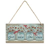 KOPUTE Christian Flower Wall Art Farmhouse Flower in Vase Wall Decor Scripture Bible Verses Painting Art,Farmhouse Wooden Plaque Decor Office Decor Sign Rustic Home Decoration 5X10 inch