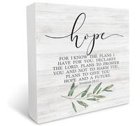 KOPUTE Christian Jeremiah 2911 for I Know the Plans I Have for You Wooden Box Sign Desk Decor,Christian Hope Gifts,Rustic Bible Verse Wood Block Plaque Sign for Home Desk Decor 7 x 7 Inches