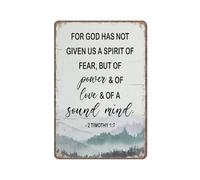 KOPUTE Christian Sign, Rustic Sign Decor, Decorative tin sign, Funny Metal Sign Poster Wall Art for Kitchen Garden Bathroom Farm Home Coffee Decor Tin Sign,12x16 inches