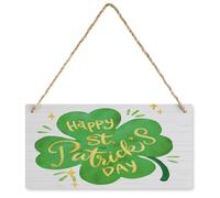 KOPUTE Funny St Patricks Day Shamrock Decor Wooden Sign St Patricks Day Decorations Irish Blessing Wood Plaque Sign Farmhouse Wooden Plaque Decor Office Decor Sign Rustic Home Decoration 5X10 inch
