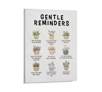 KOPUTE Gentle Reminders Positive Affirmations Print Mental Health Wellbeing Art Classroom Wall Decor Home Decoration,Bedroom Art, Wall Decor Living Room, Wall Art, Frameless 20x30inch