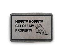 KOPUTE Hippity Hoppity Get Off My Property, Go Away Funny Doormat, Welcome Mat, Home Doormat Home Decor; Welcome Mat; Outdoor Mat; Home Doormat,Indoor Doormat,Front Back Door Mat 43x76cm