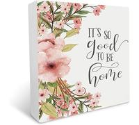 KOPUTE It's So Good To Be Home Wooden Box Sign Desk Decor Rustic Wood Block Plaque Box Sign For Home Living Room Office Shelf Table Decoration Suitable For Yard Garden Office, 7 x 7 Inches
